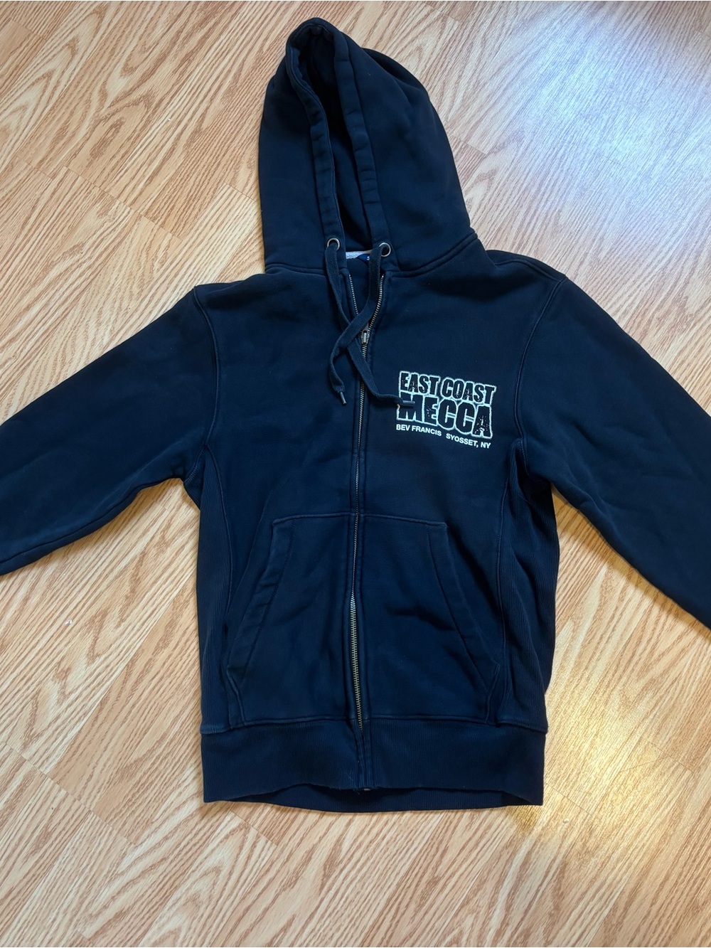 Sport-Tek Black XS Full Zip Fleece Hoodie east coast Mecca bevs gym champion
